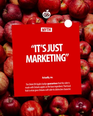 Instagram post from drinkontarioapples. This post is in position 1.