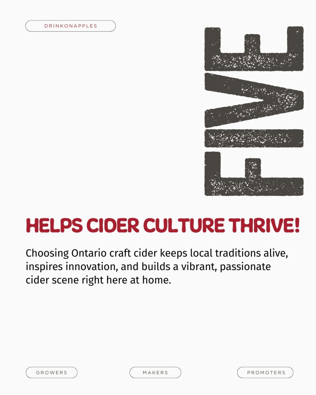 Instagram post from drinkontarioapples. This post is in position 5.